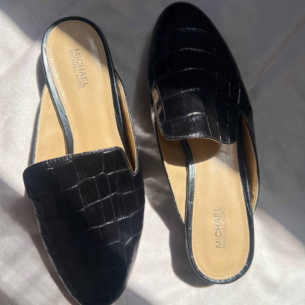 Michael Kors Snakeskin Mules
